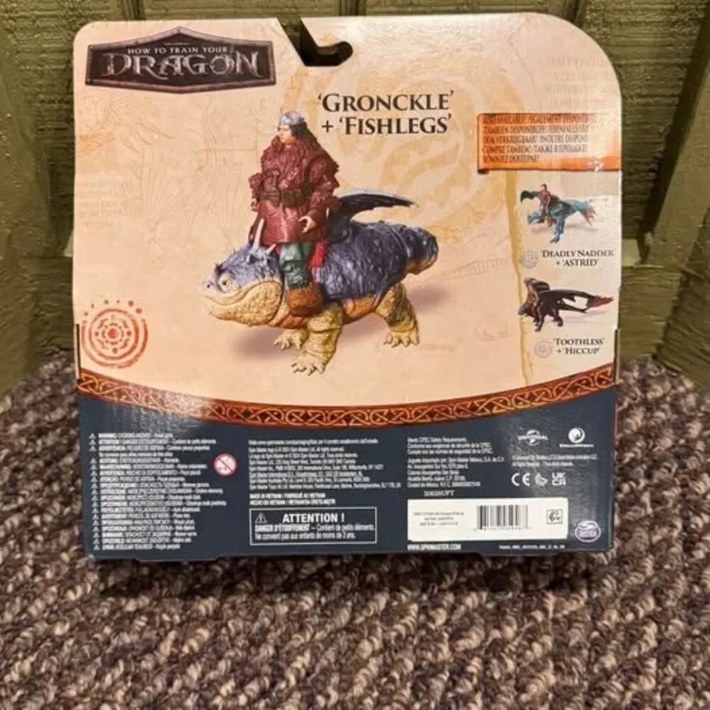 Spin Master How to Train Your Dragon Gronckle + Fishlegs Action Figure Set